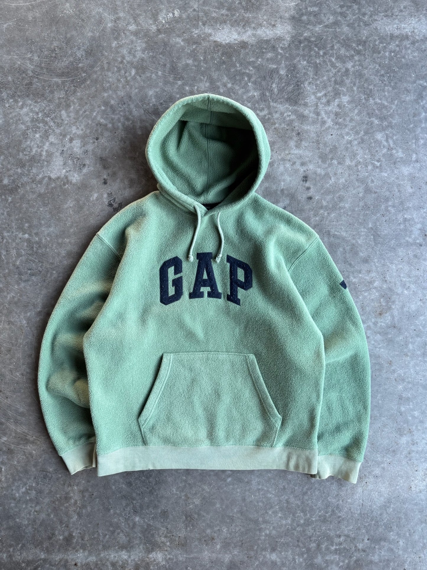 Vintage Sage Green Gap Fleece Hoodie - M