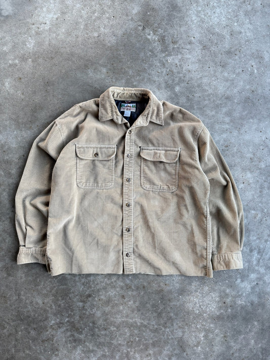 Vintage EMS Tan Corduroy Button Up - L