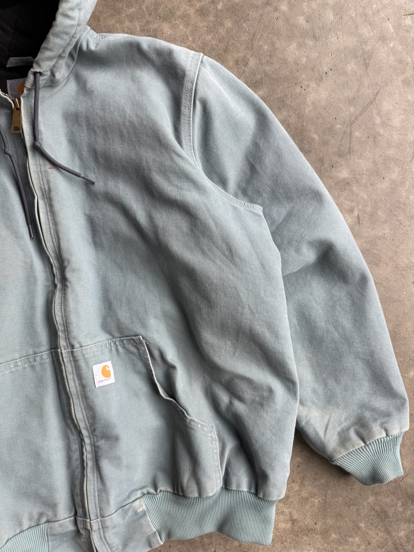 Dusty Blue Hooded Carhartt Jacket - XL