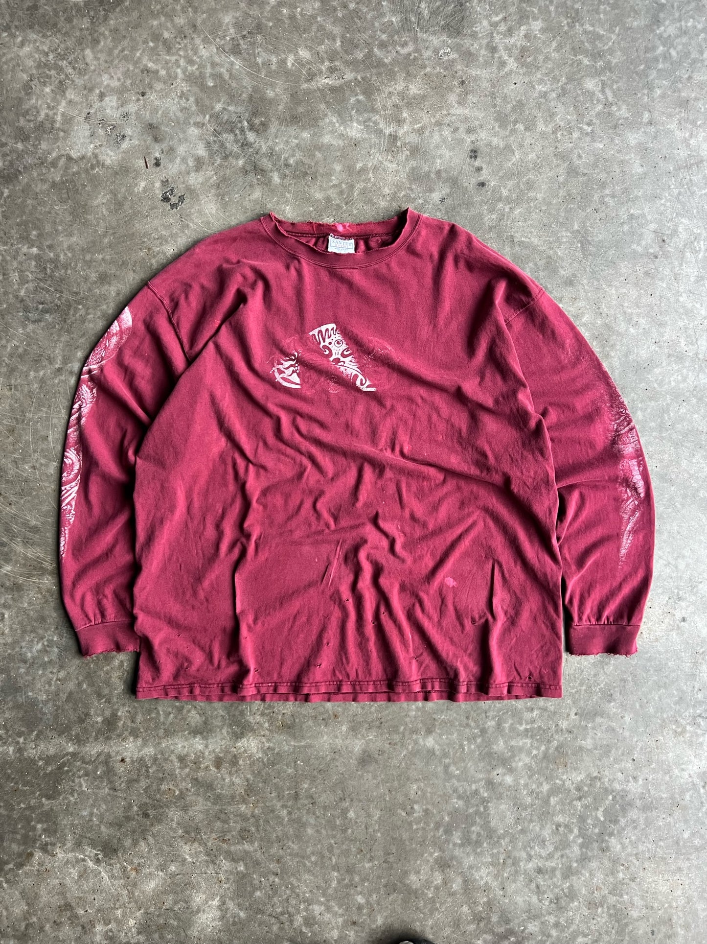 Vintage Faded Maroon Sublime Long Sleeve Shirt - XL