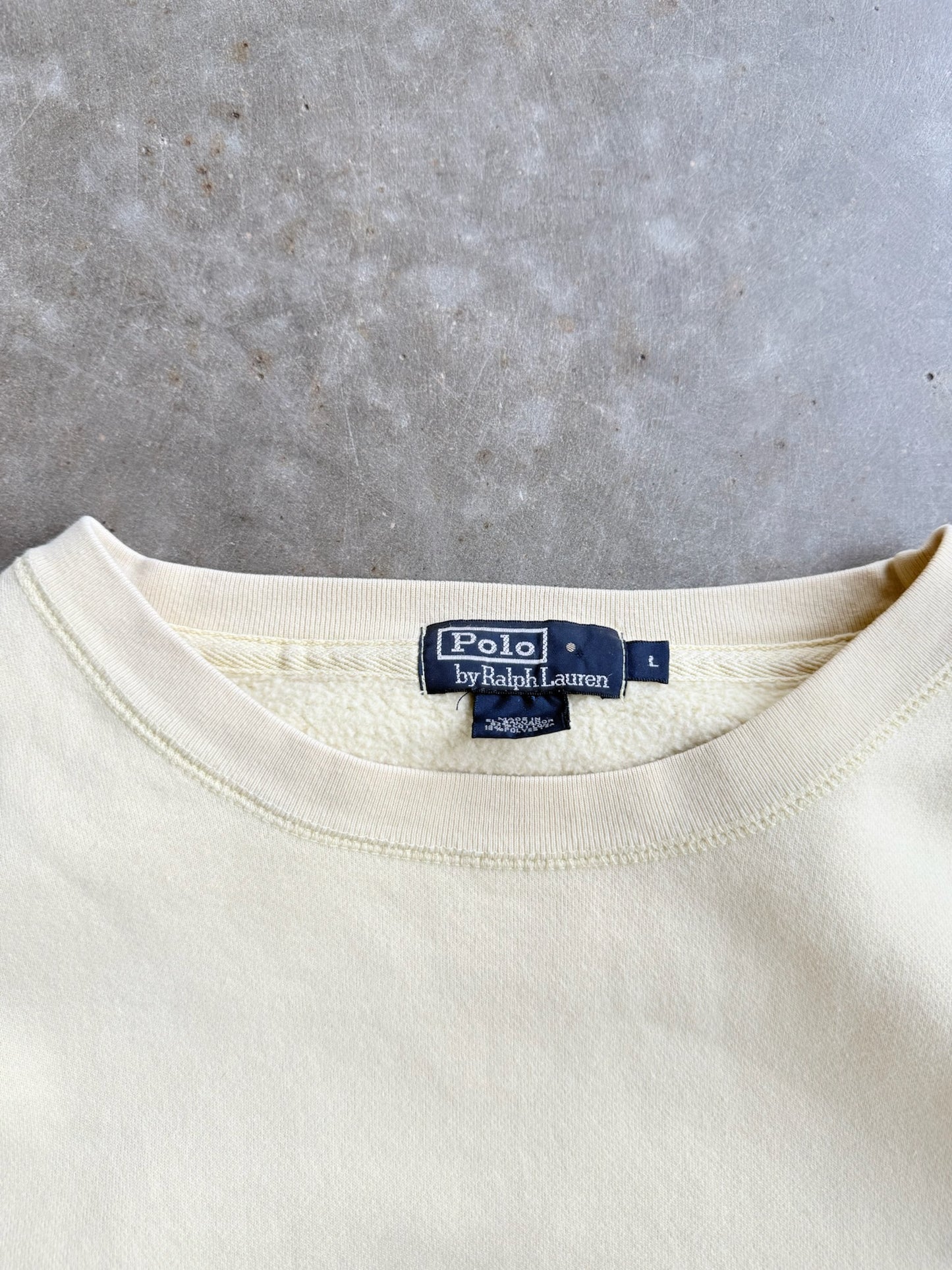 Vintage Baby Yellow Ralph Lauren Crew - L