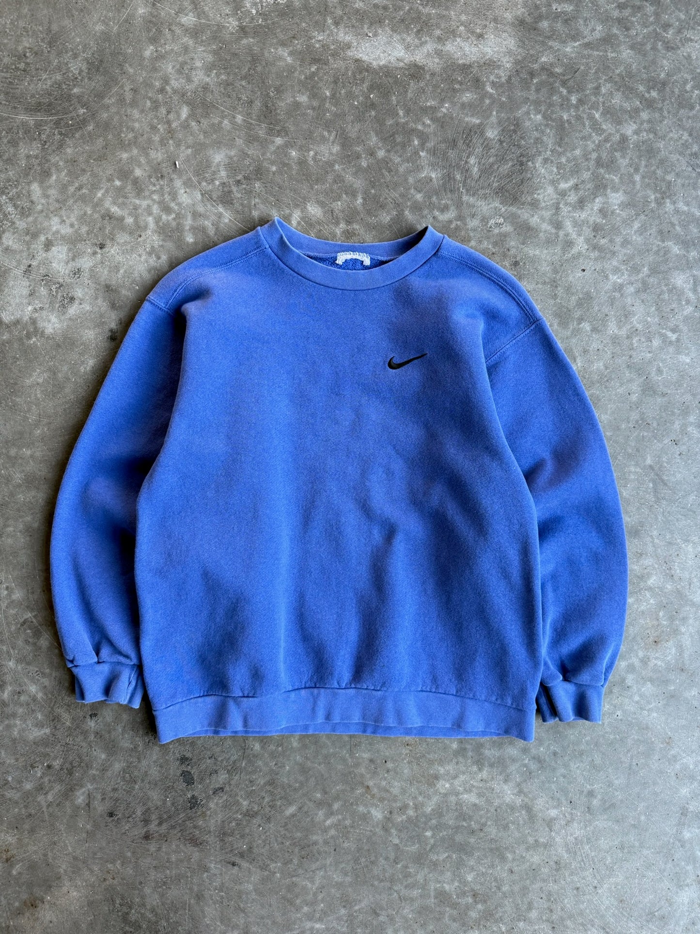 Vintage Blue Nike Swoosh Crew - XS