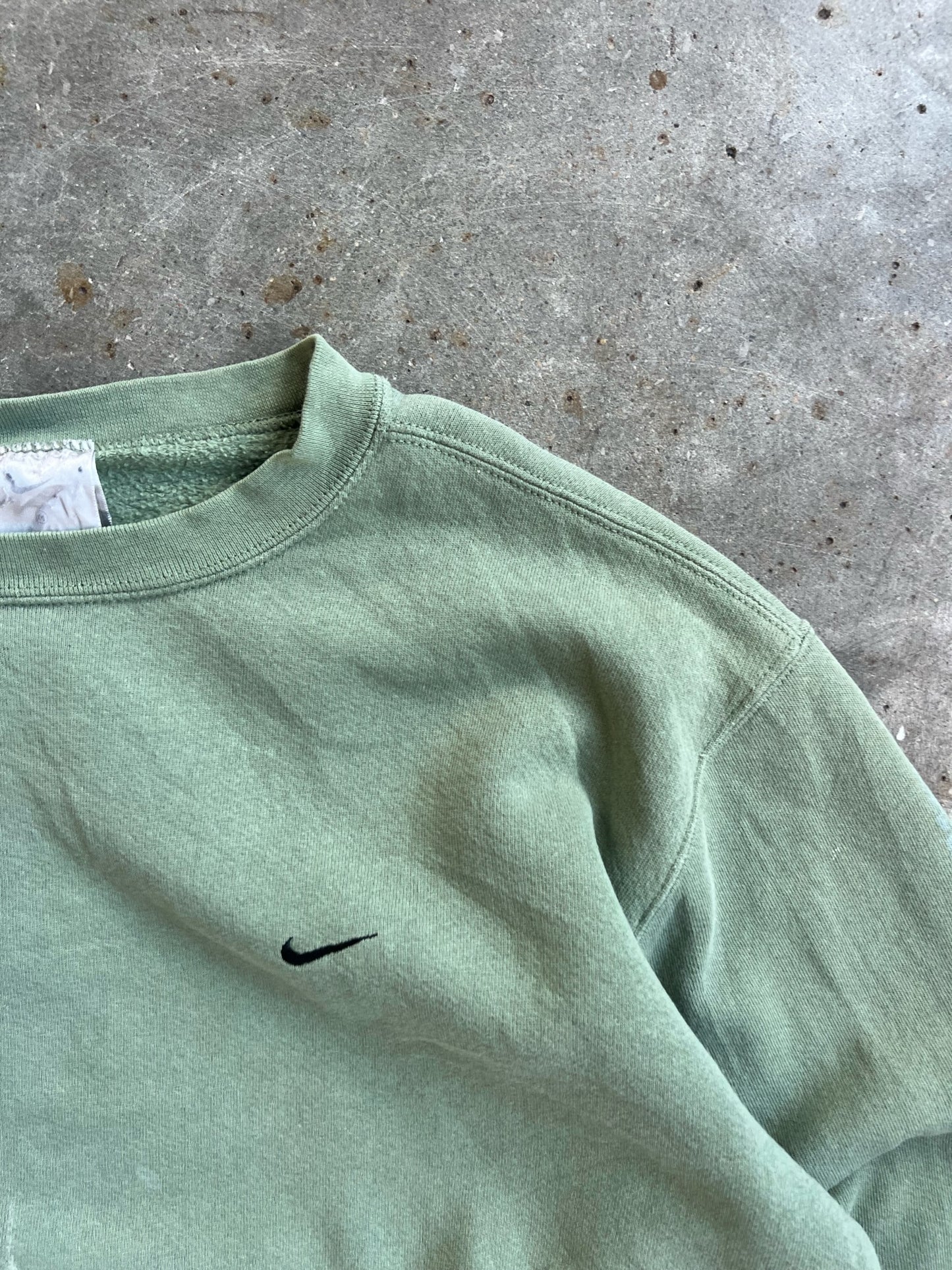 Vintage Light Green Mini Nike Swoosh Crew - M