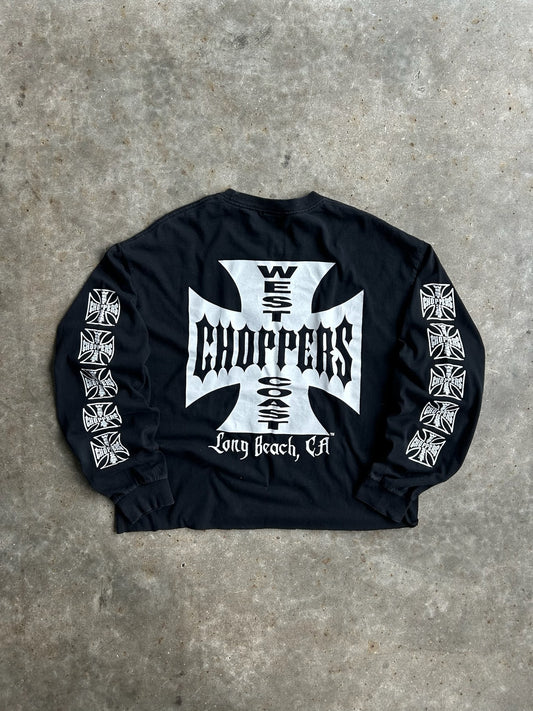 Vintage Black West Coast Choppers Long Sleeve Shirt - XL