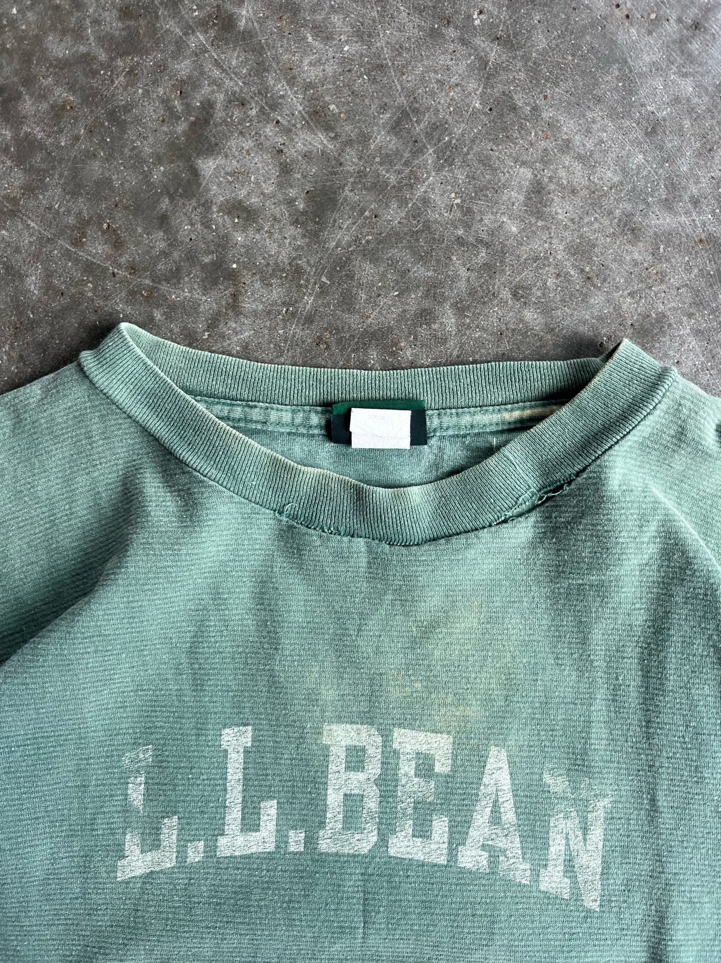 Vintage Green Striped LL. Bean Shirt - XL