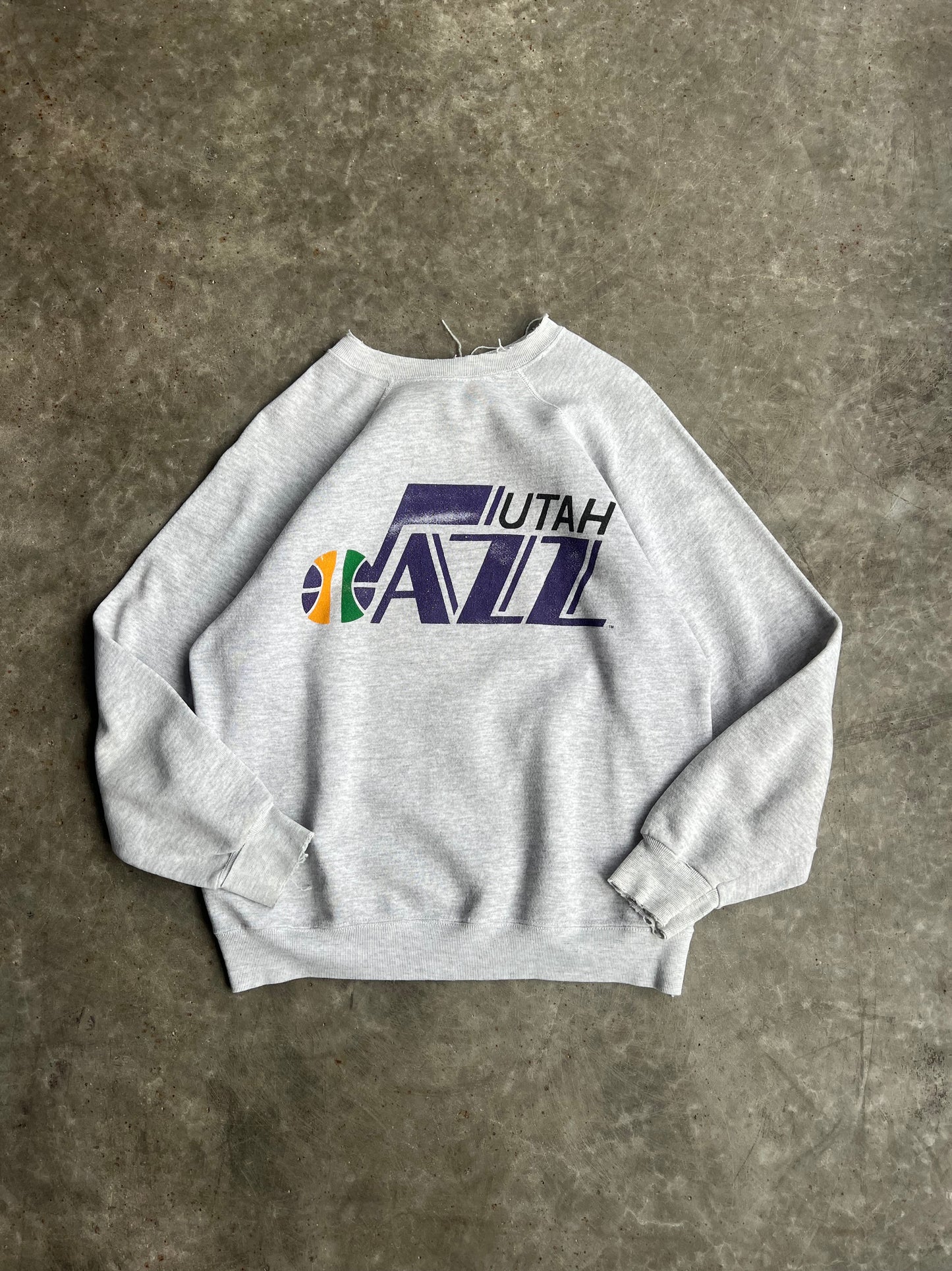 Vintage Utah Jazz Crew - L