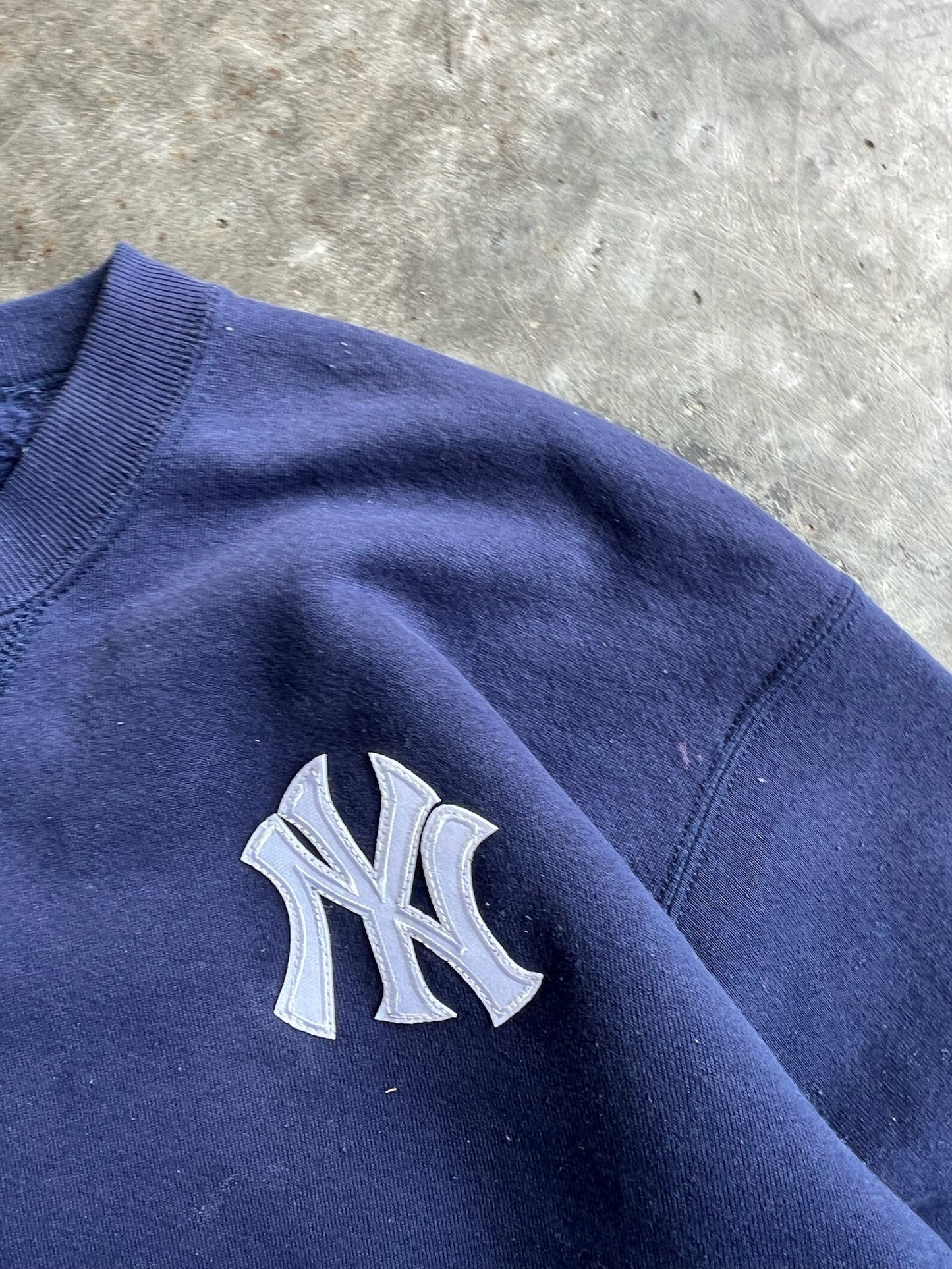 Vintage Navy Russell Yankees Crew - XL