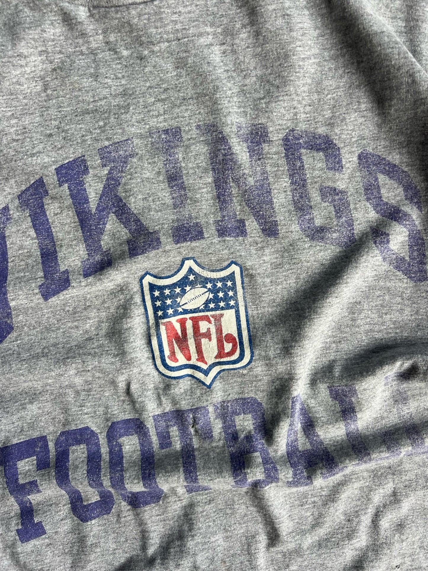 Vintage Faded NFL Vikings Football Shirt - L