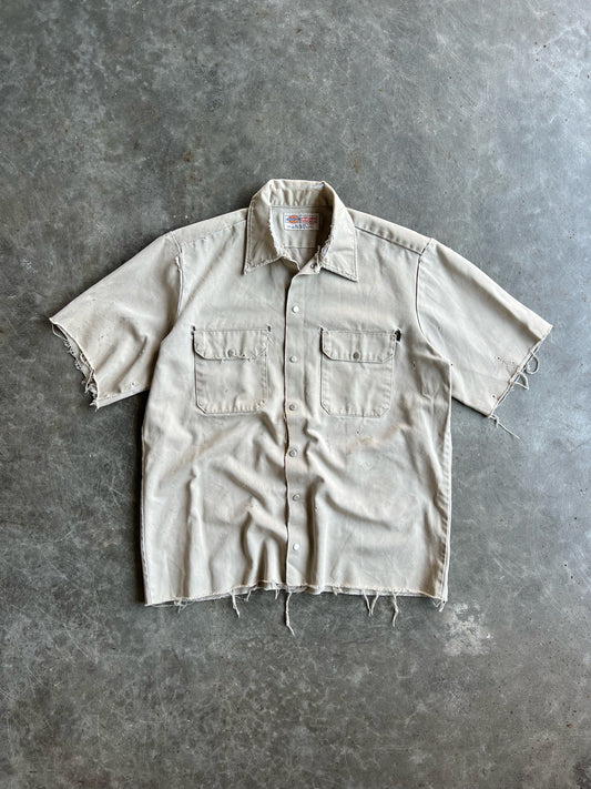 Vintage Dickies Collard Button Up - L