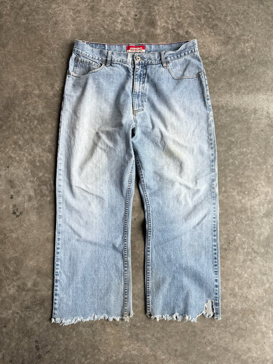 Vintage Unionbay Light Wash Cutoff Denim Pants - 34