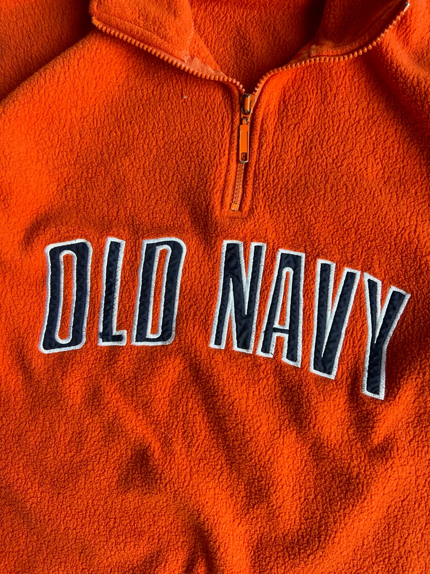 Vintage Orange Fleece Old Navy Quarter Zip - L