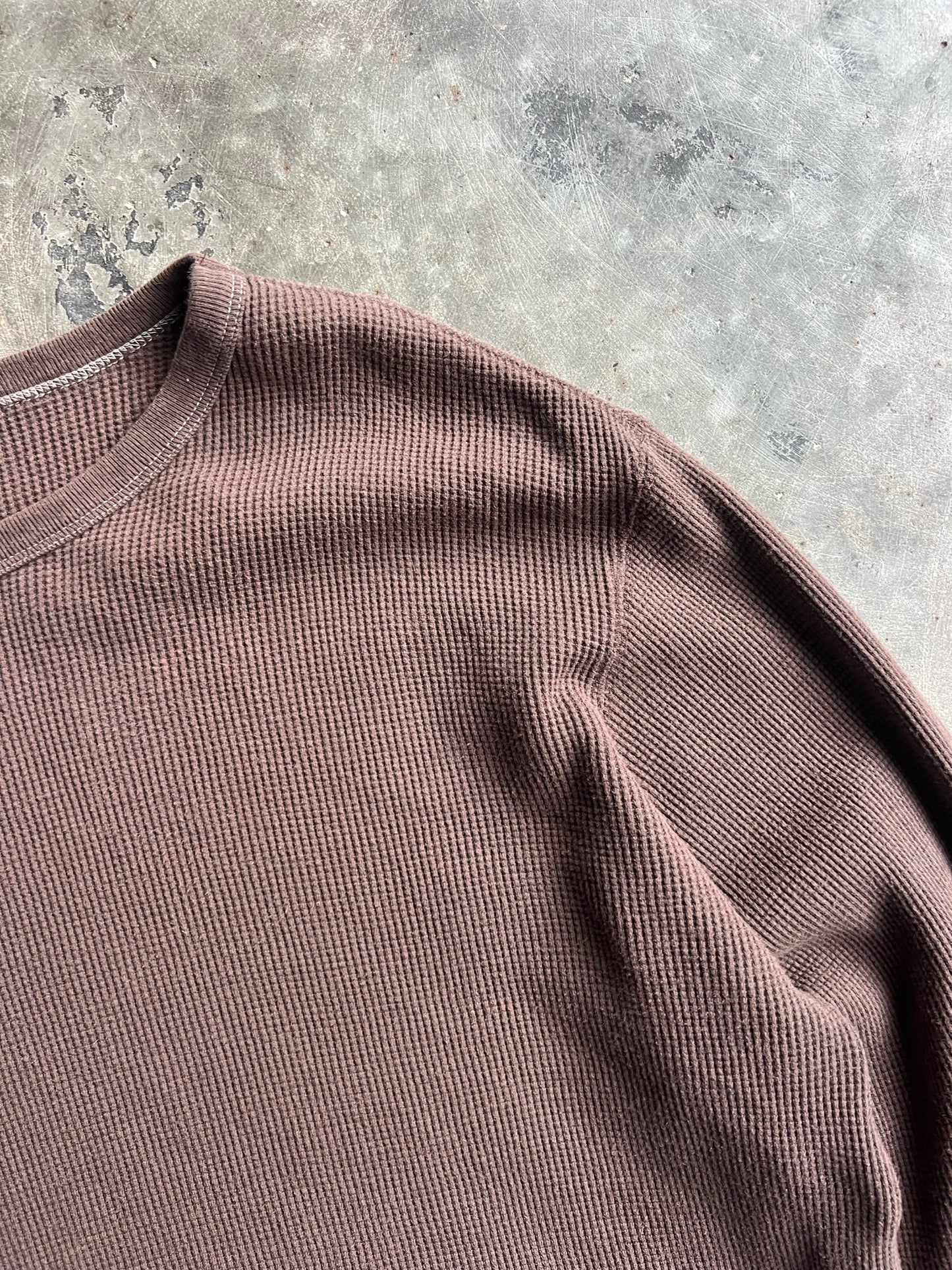 Vintage Brown Cropped Old Navy Thermal - XL