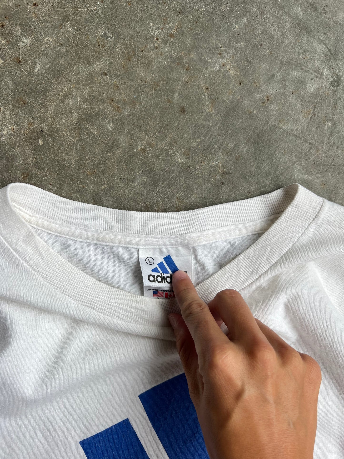 Vintage White Adidas Shirt - L