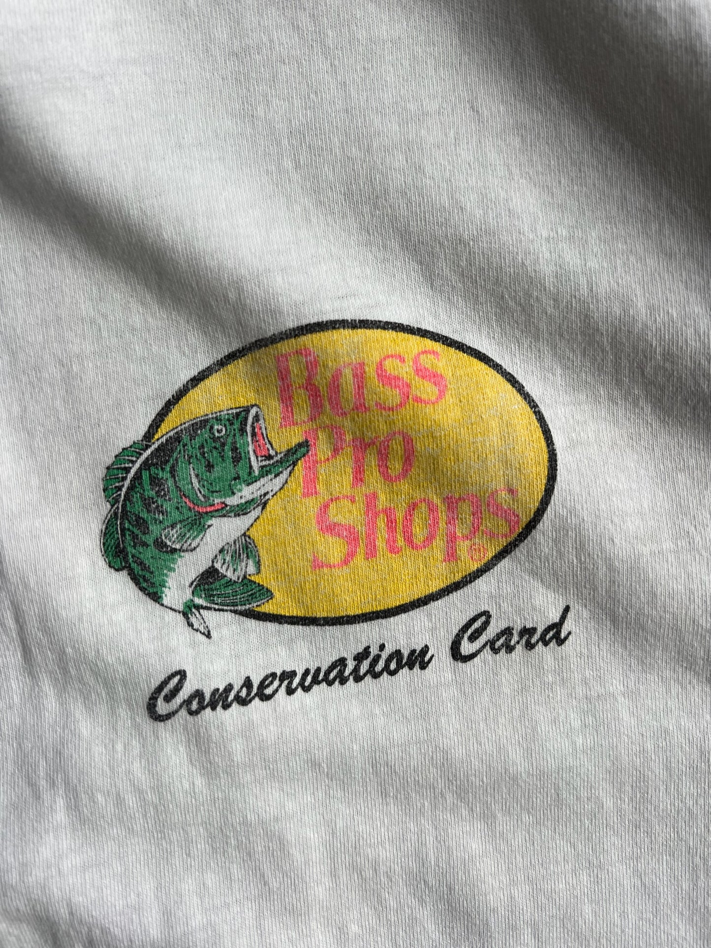 Vintage White Bass Pro Fishing Shirt - XL