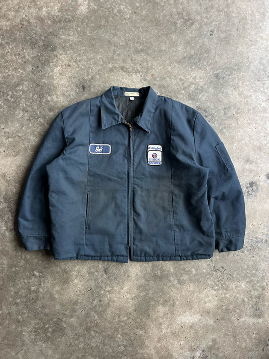 Vintage Navy Wallingford Buick Service Work Jacket - XXL