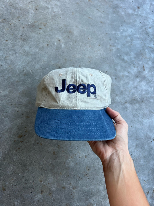 Vintage Navy/Khaki Jeep Strapback Hat