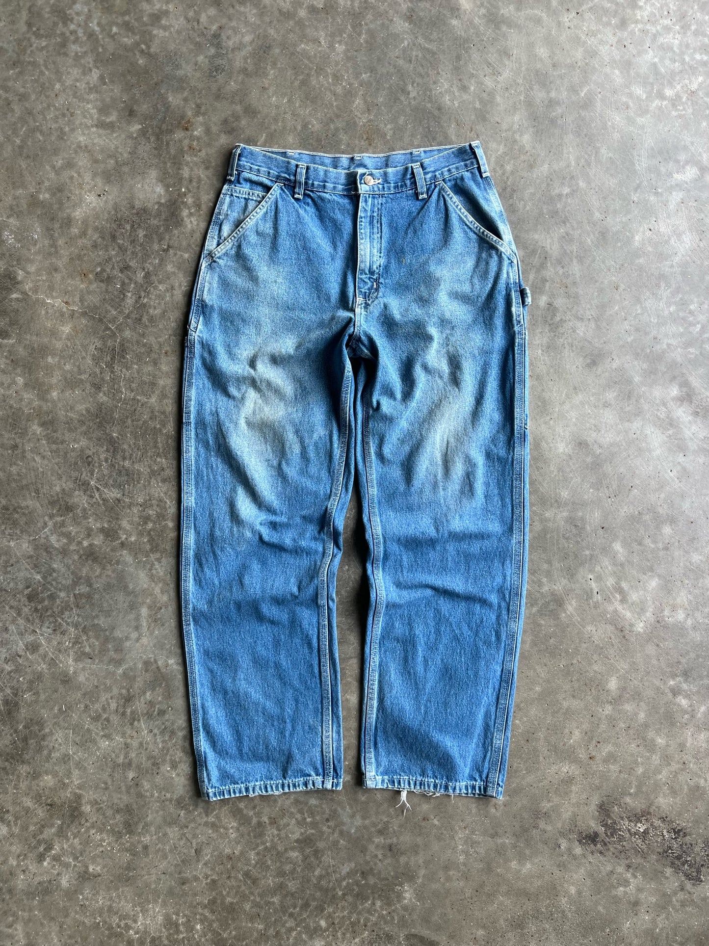 Vintage Medium Wash Carhartt Carpenter Pants - 34