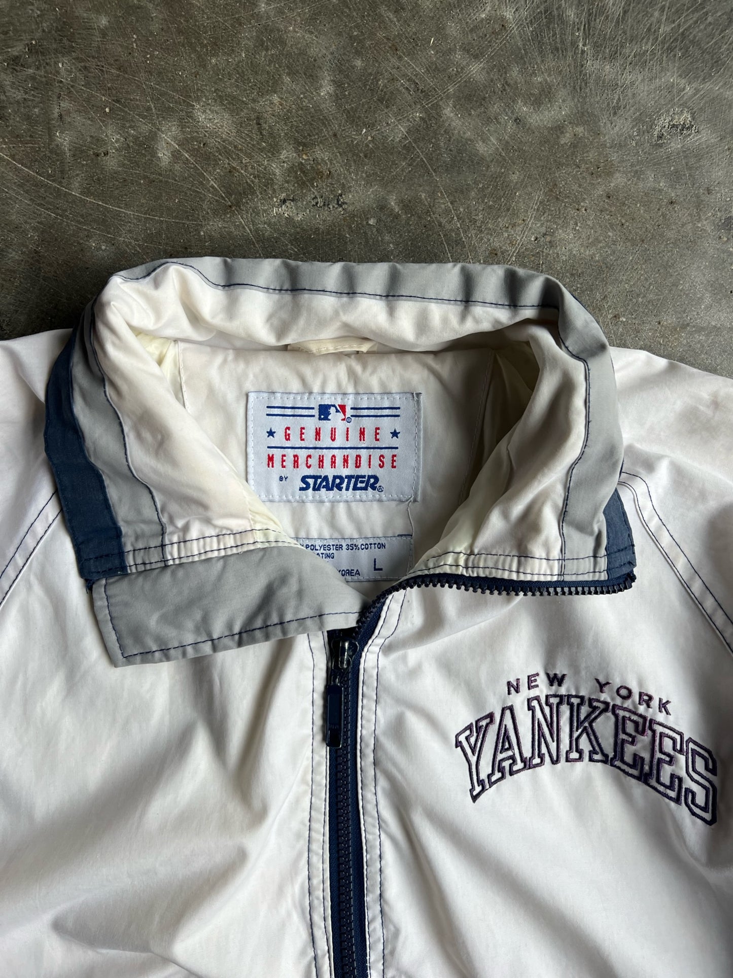 Vintage New York Yankees Embroidered Starter Quarter Zip - XL