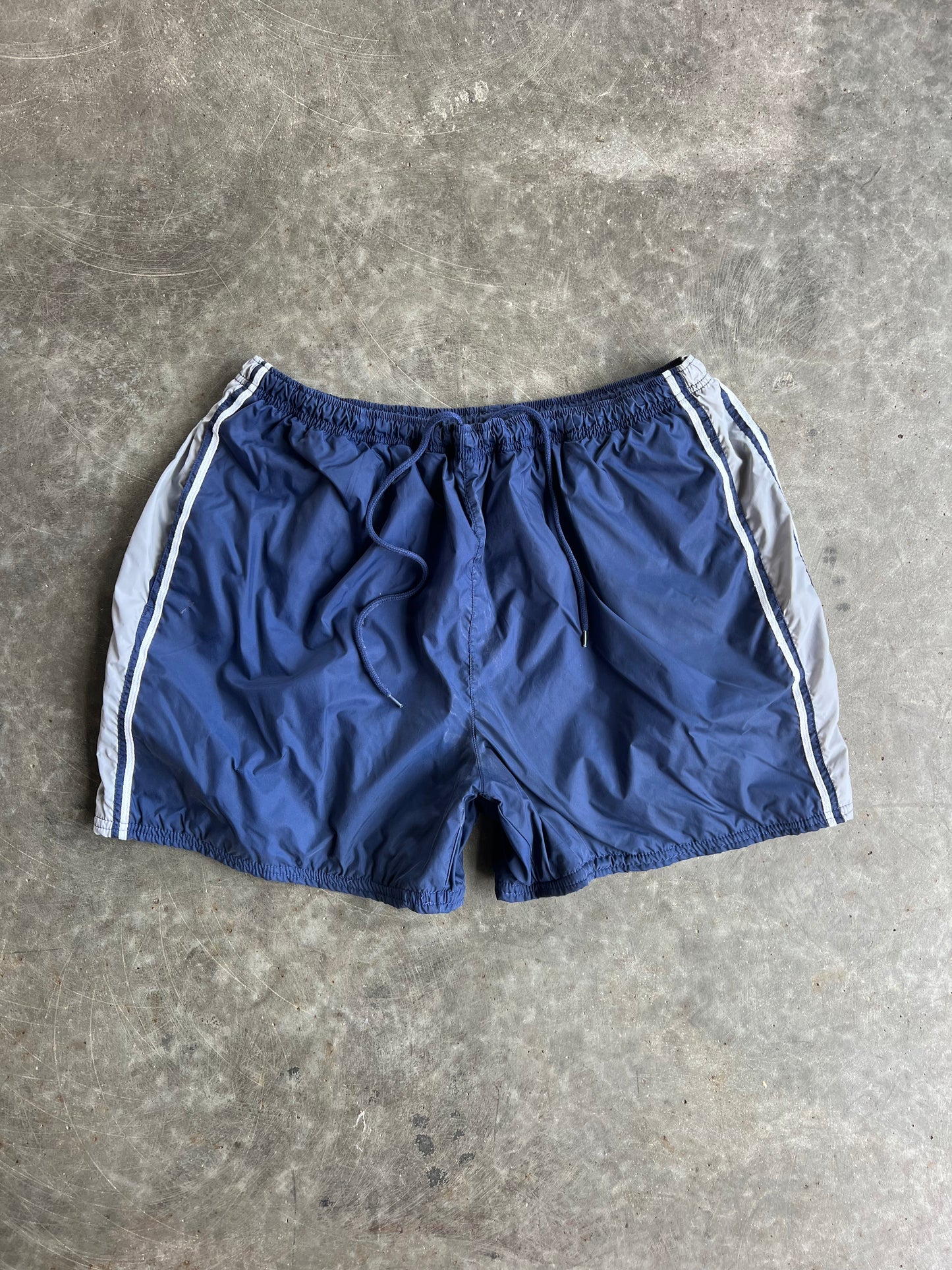 Vintage Reworked Navy Blue Adidas Shorts - XL