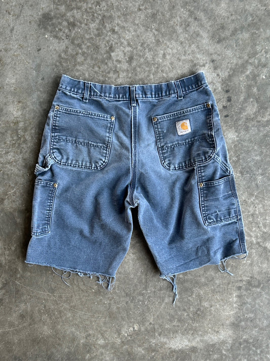 Vintage Faded Navy Carpenter Shorts - 34