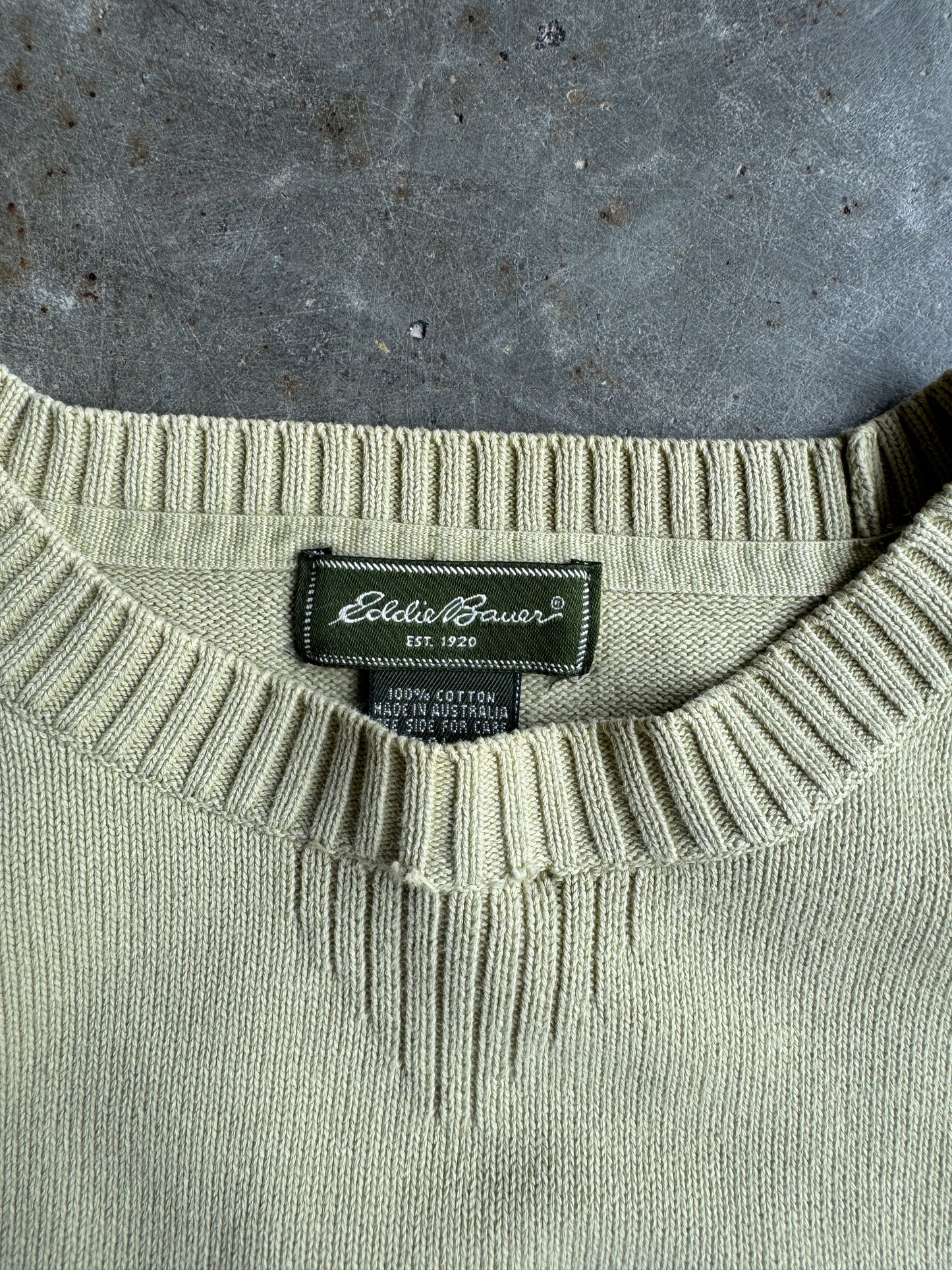 Vintage Eddie Bauer Faded Yellow Sweater - XL