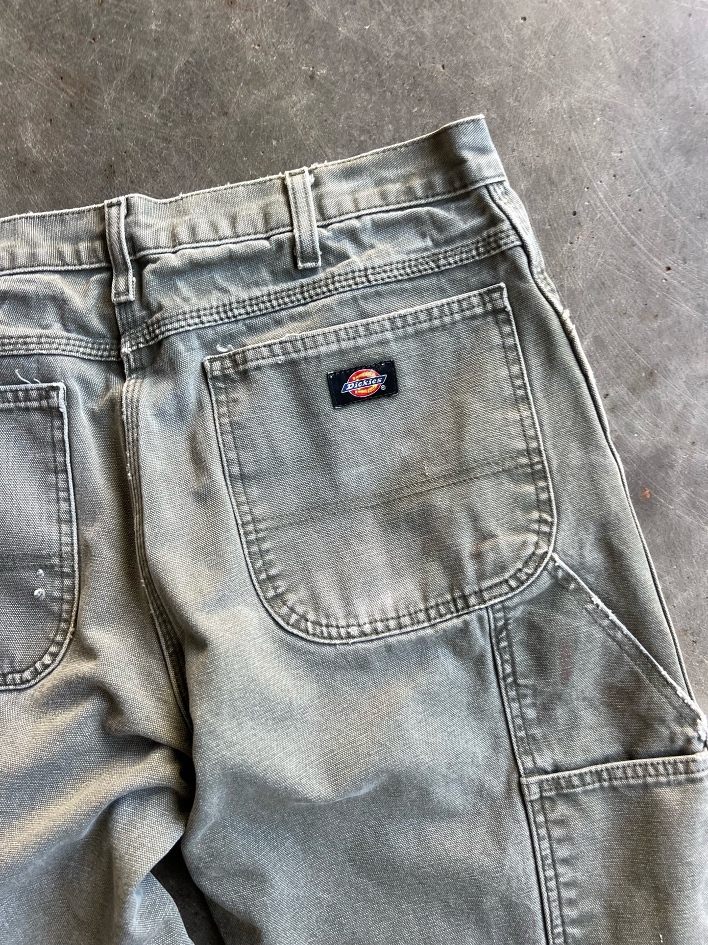 Vintage Faded Green Dickies Carpenter Pants - 33