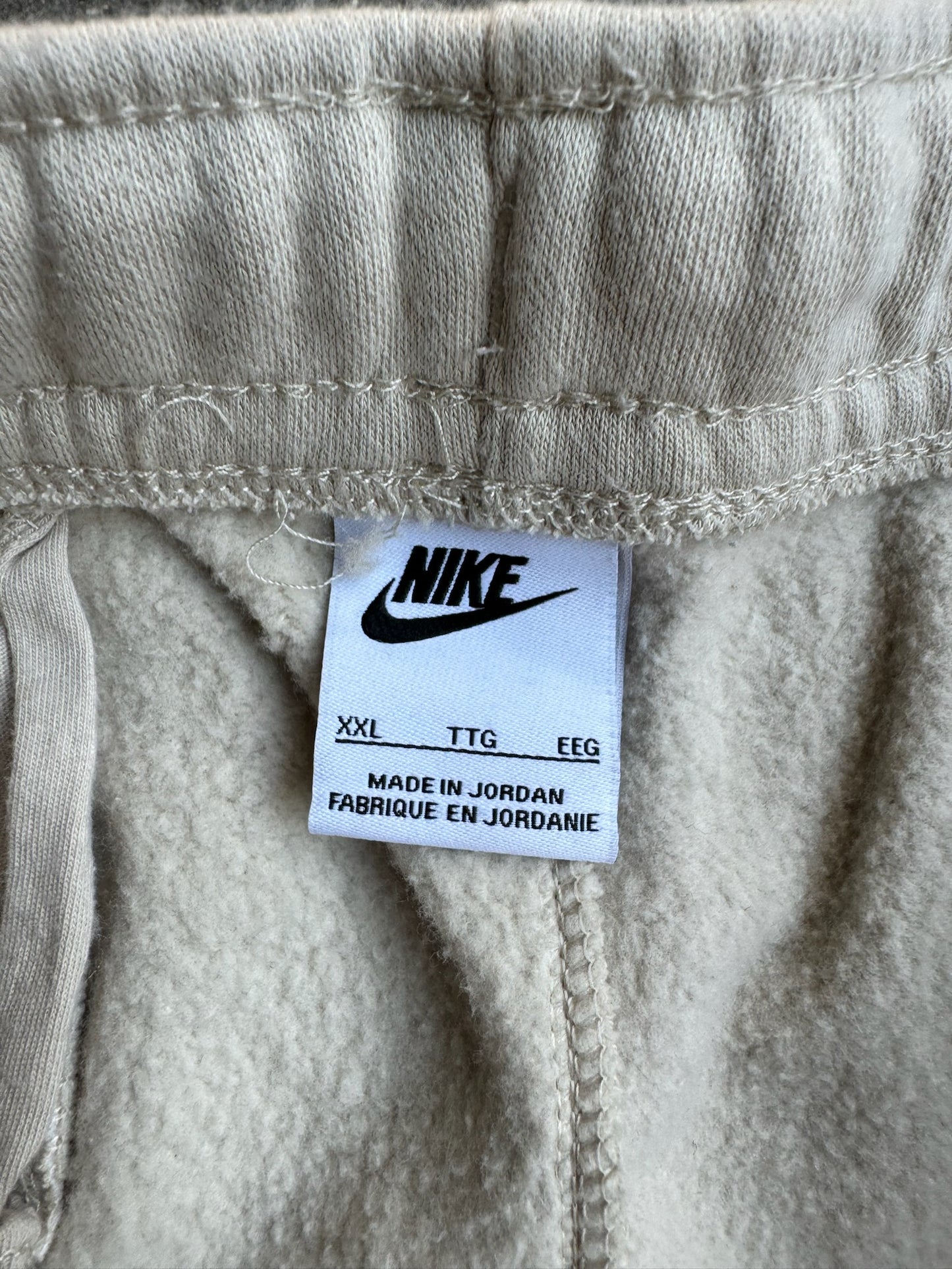 Reworked Cream Nike Shorts - XXL