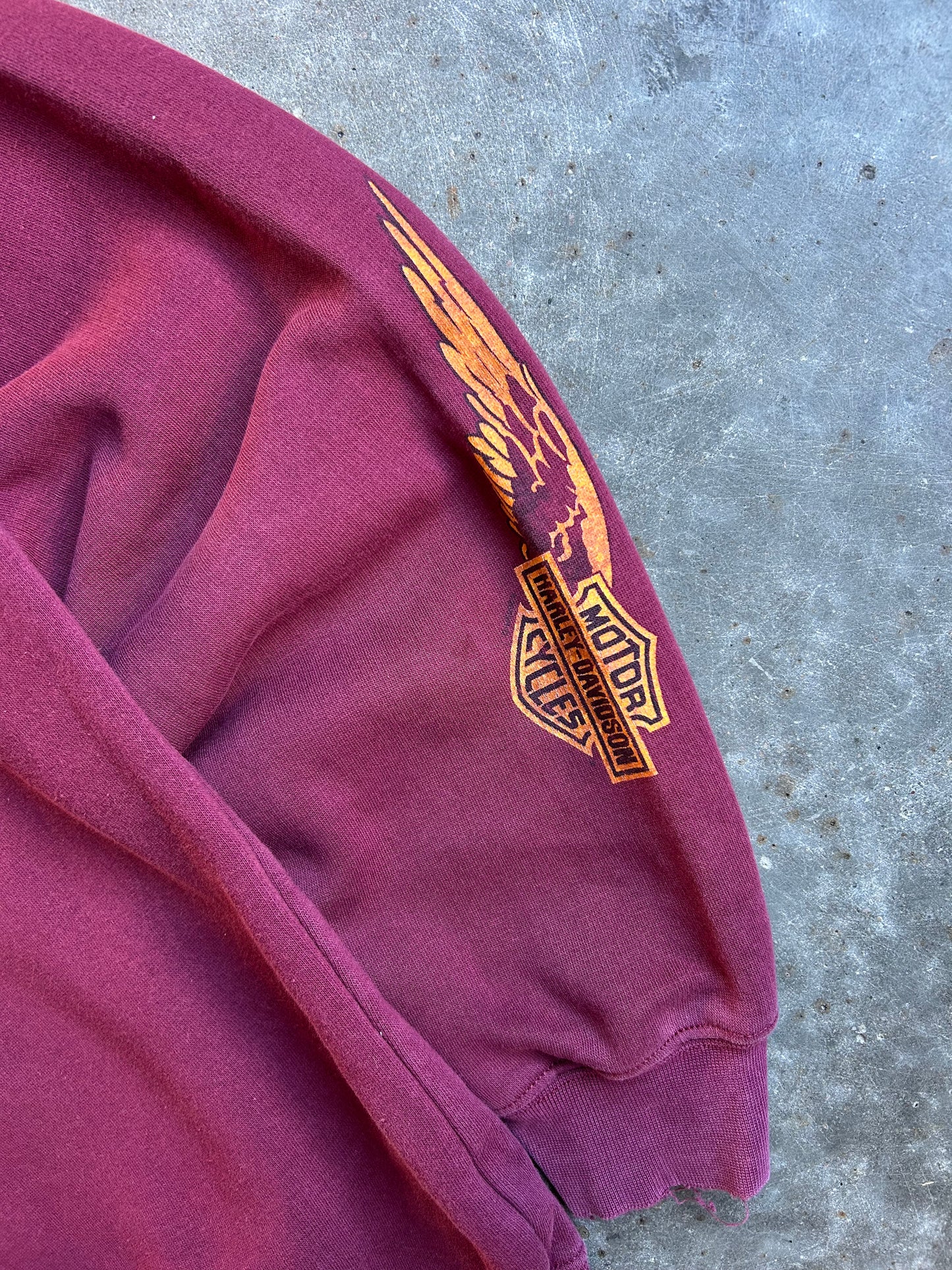 Vintage Maroon Harley Davidson Crew - M