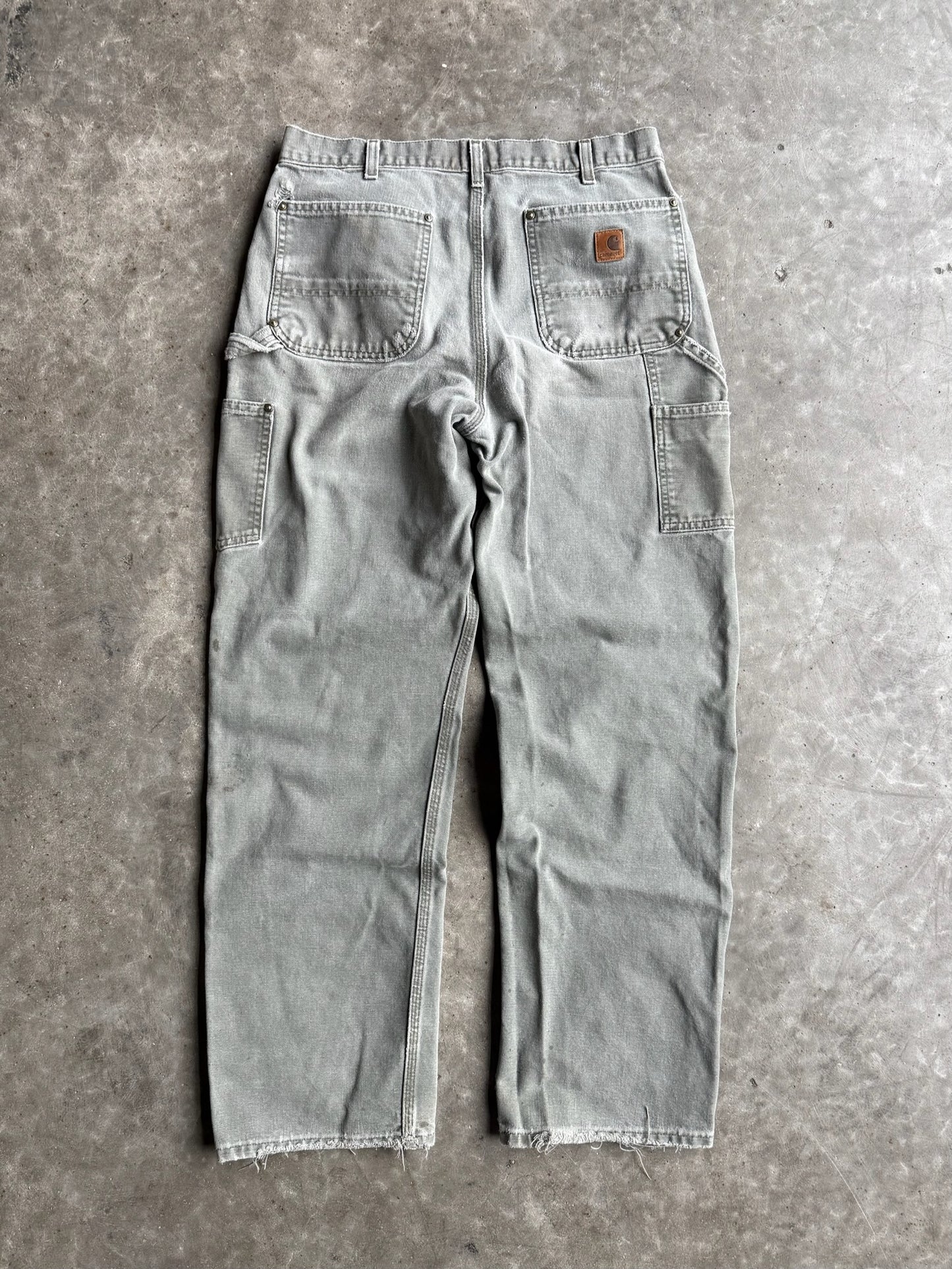 Vintage Green Carhartt Double Knee Carpenter Pants - 32