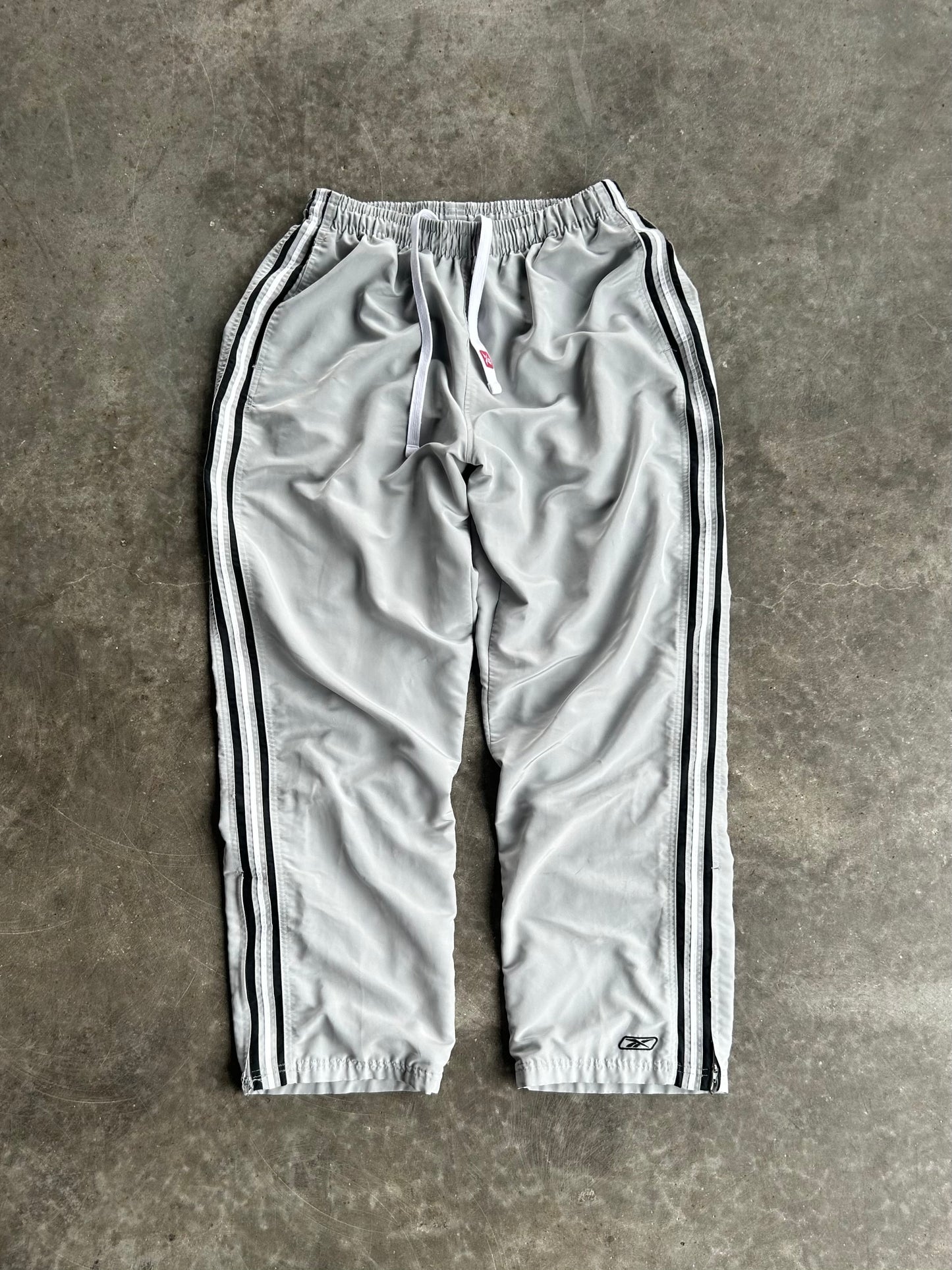 Vintage Light Grey Reebok Track Pants - L