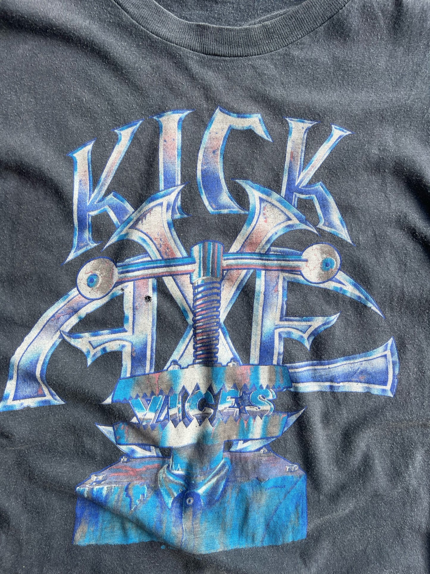 Vintage Grey Kick Axe Vices Shirt - XL