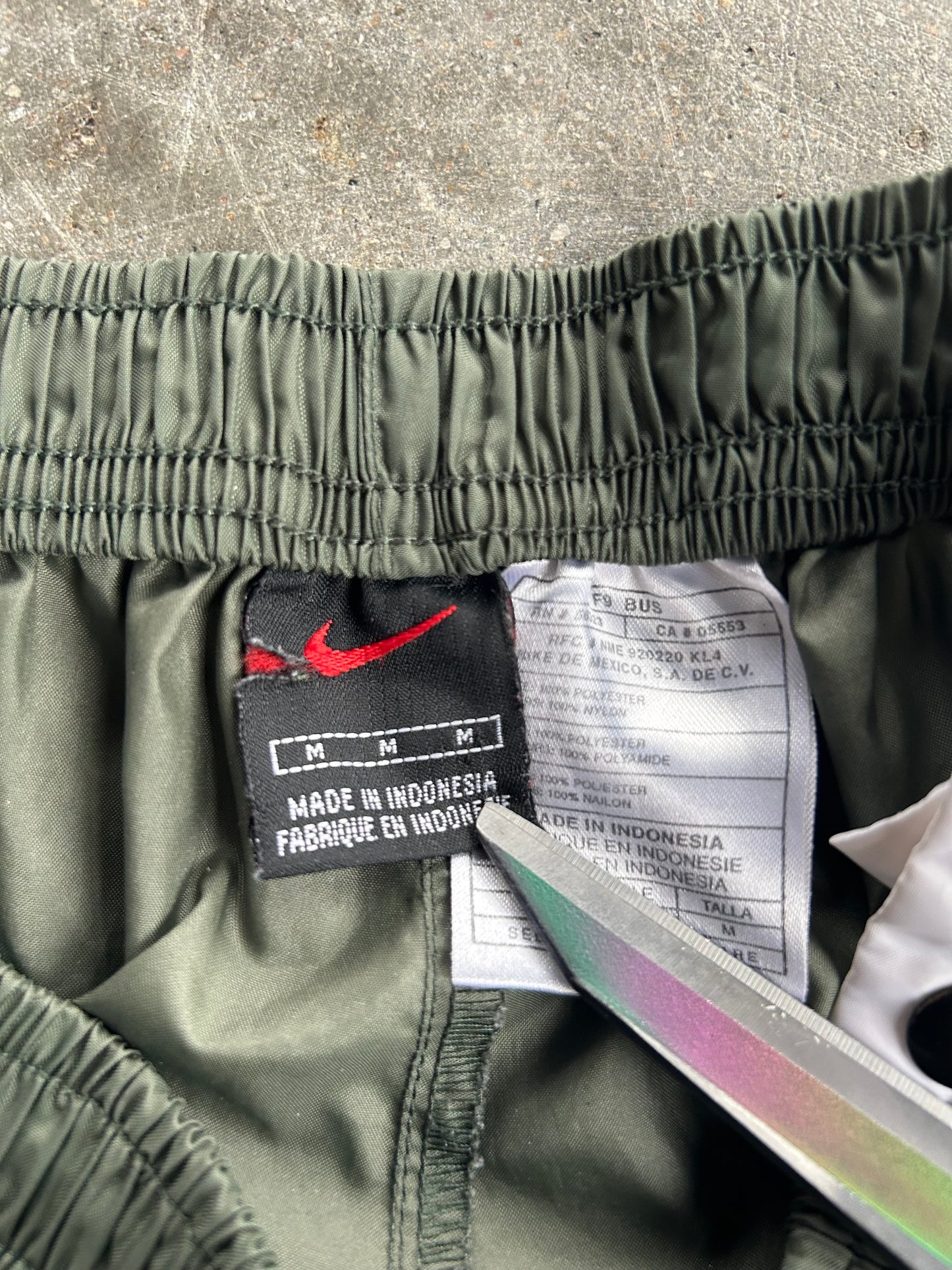 Vintage Olive Green Nike Track Pants - M