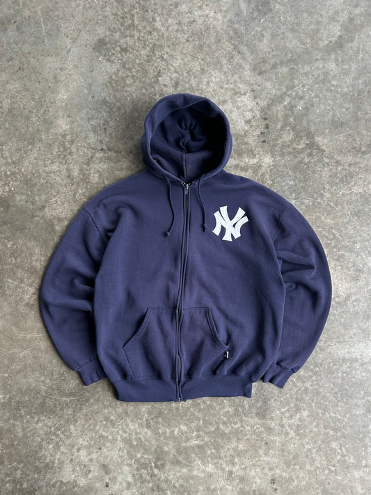 Vintage NY Yankees Navy Russell Zip - XL