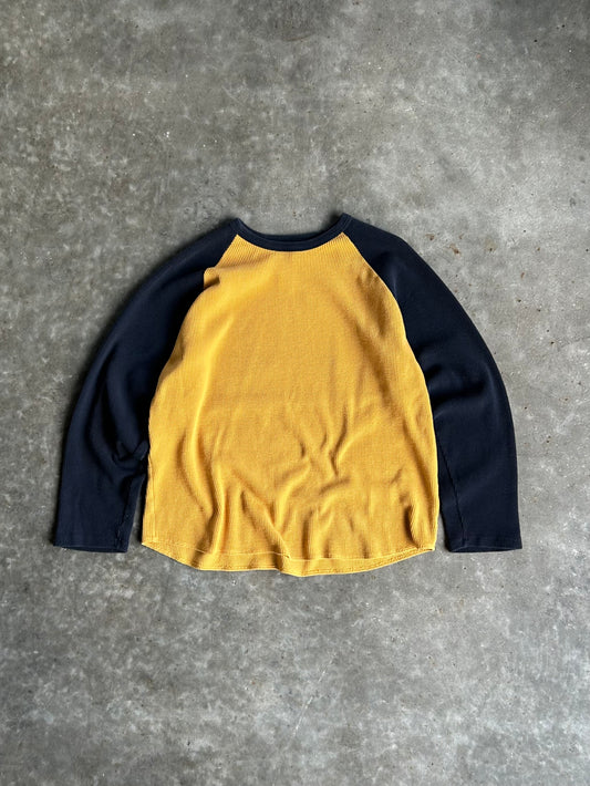 Vintage GAP Yellow and Navy Thermal - L