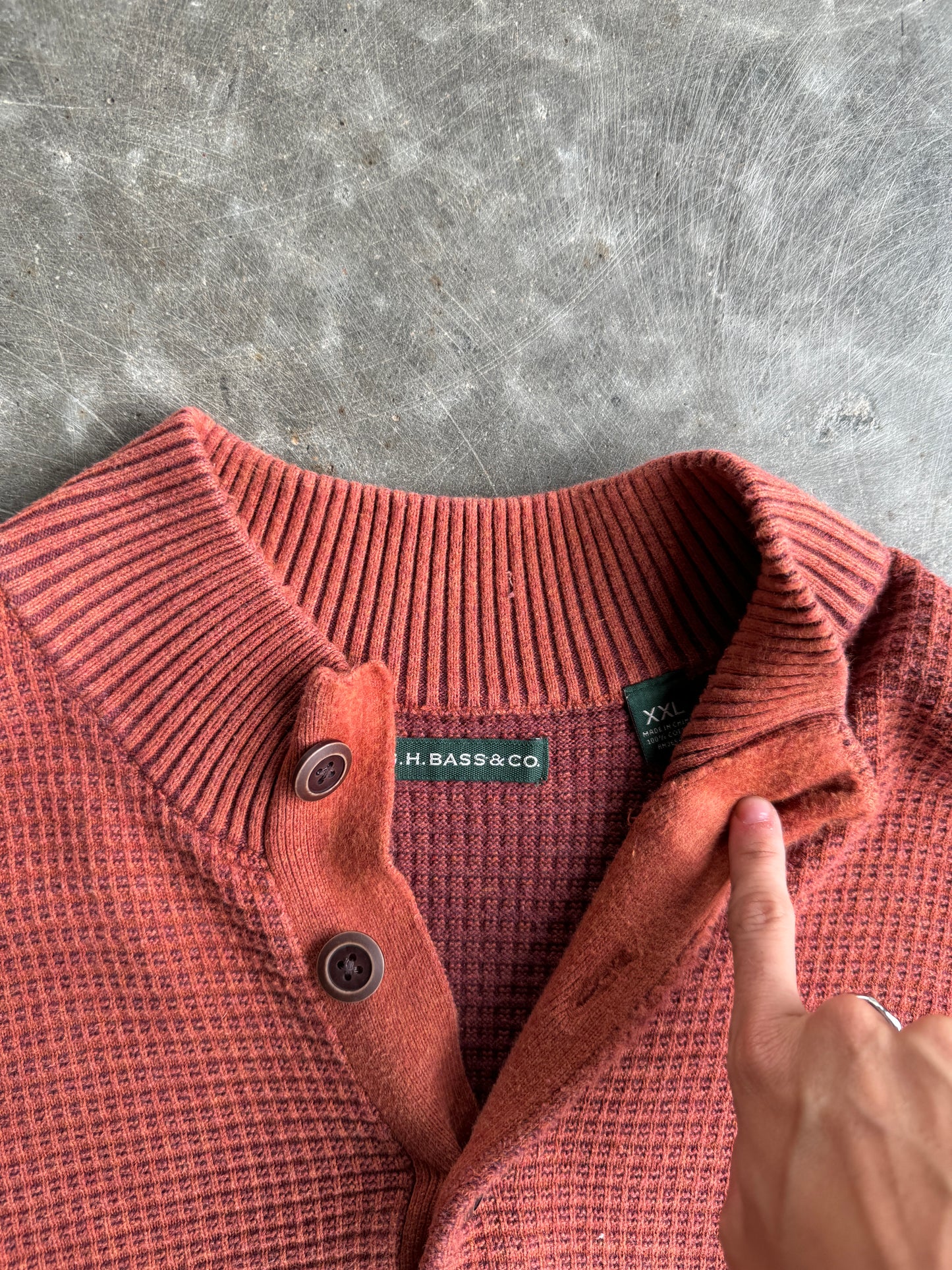 Vintage G.H. Bass & CO Burnt Orange Sweater - XL