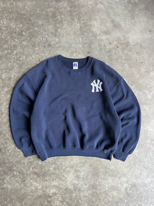 Vintage Navy Yankees Crew - XL