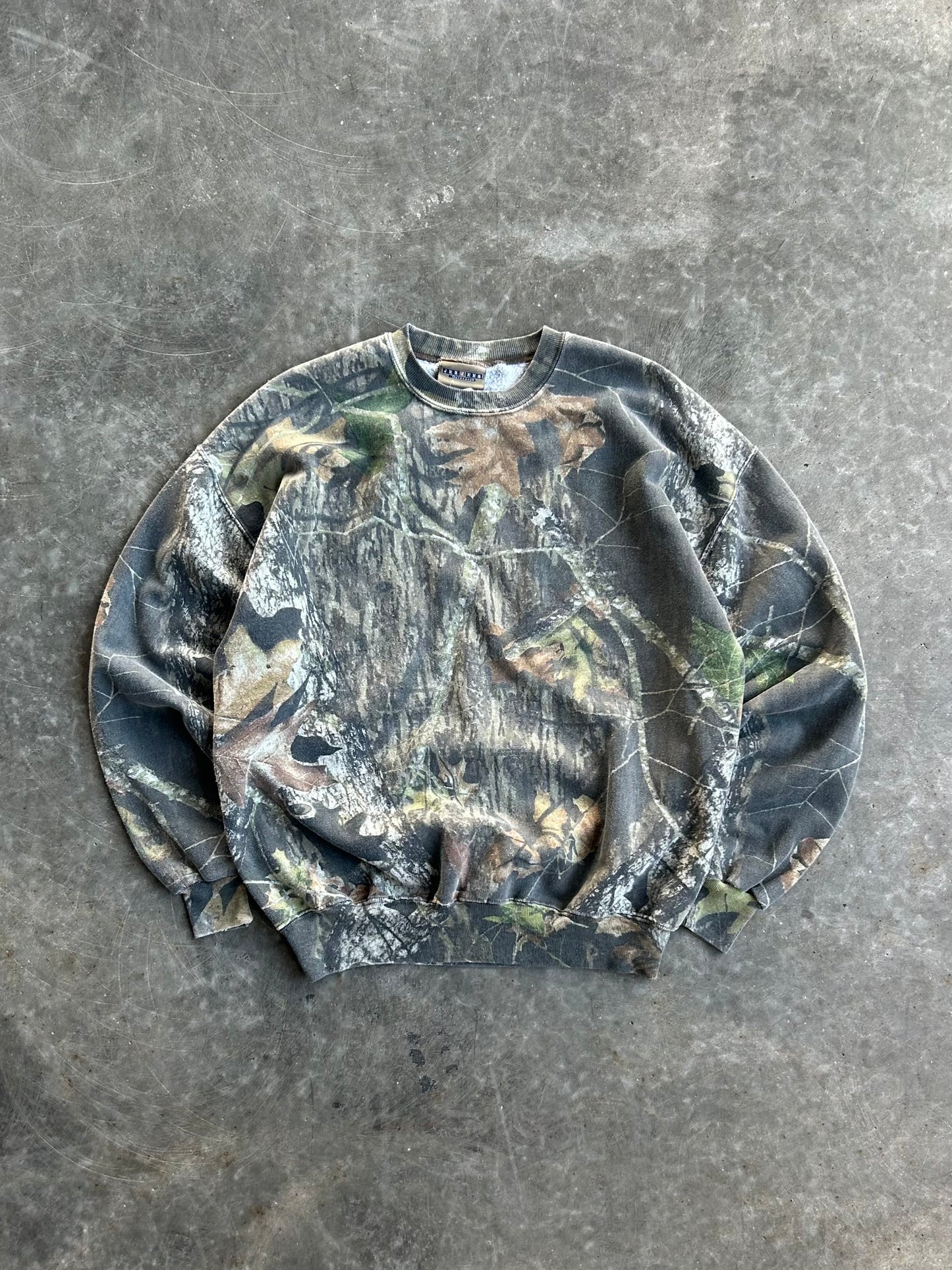 Vintage Jerzees Mossy Oak Camo Crew - XL