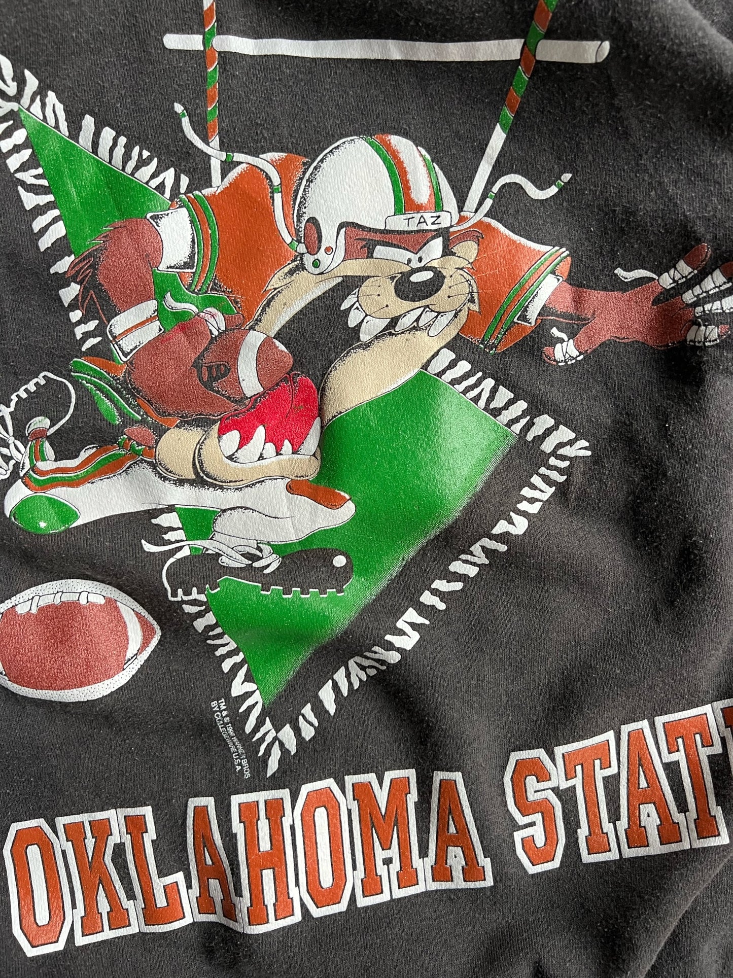 Vintage Grey Taz Oklahoma State Football Crew - XL