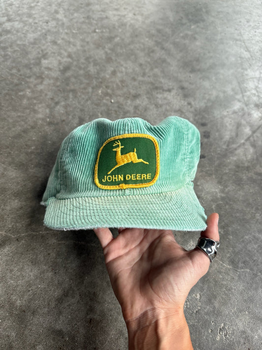 Vintage Corduroy John Deer Snapback Hat