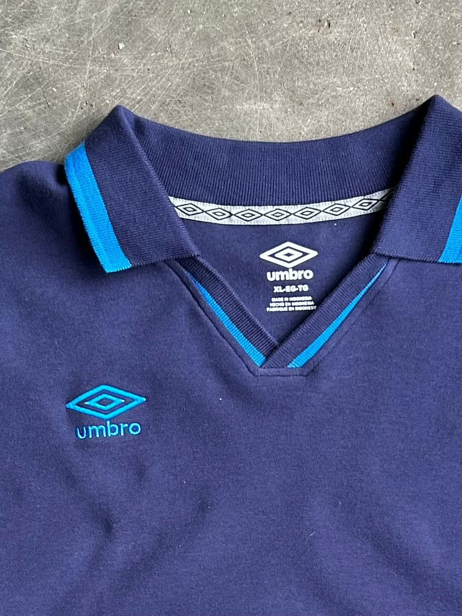 Vintage Umbro Long Sleeve Collard Shirt - XL