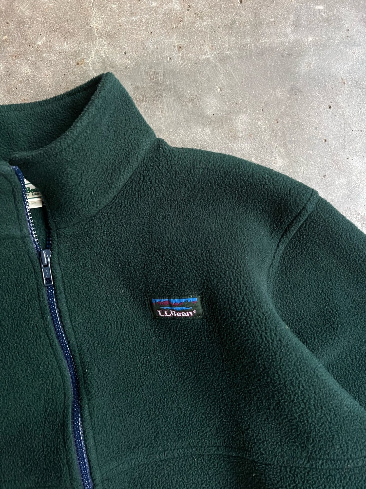 Vintage Green L.L Bean Fleece Zip Up - L