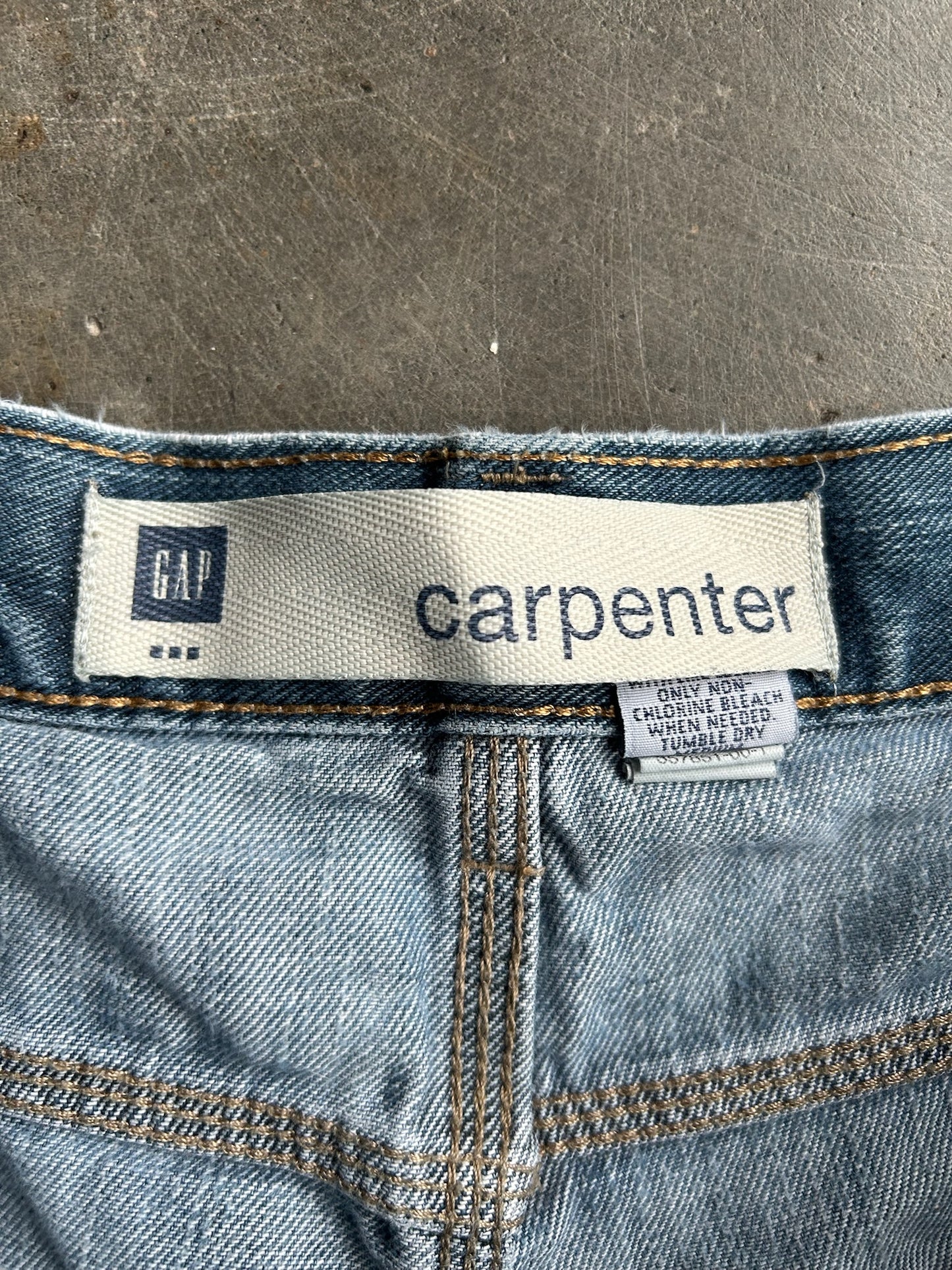 Vintage Faded Gap Carpenter Denim Shorts - 36