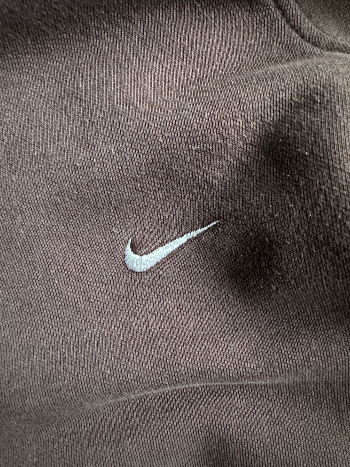 Vintage Brown Mini Swoosh Nike Crew - XL