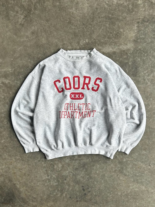 Vintage Grey Coors Athletic Department Crew - XL