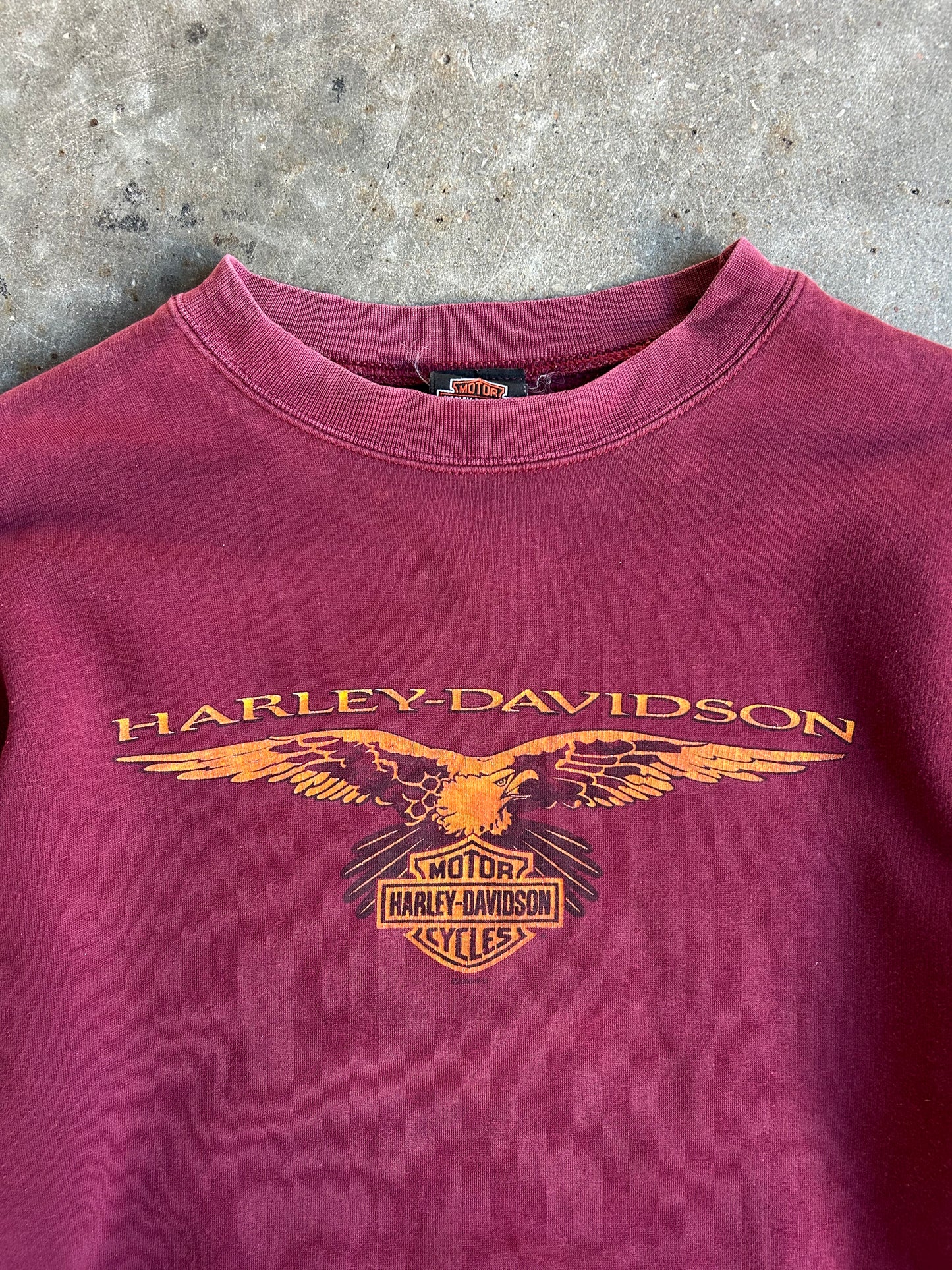 Vintage Maroon Harley Davidson Crew - M