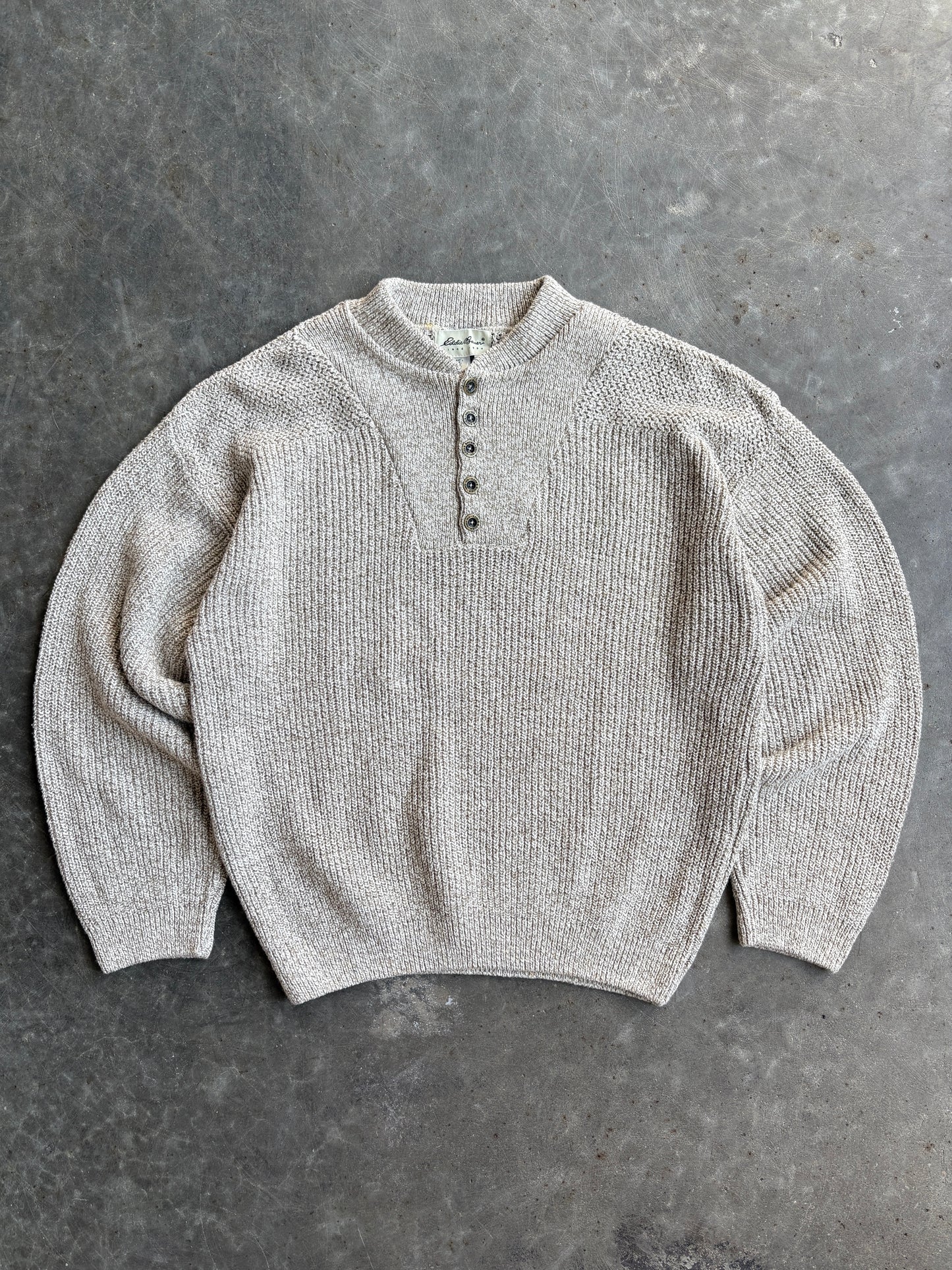 Vintage Beige Eddie Bauer Knit Sweater - XL