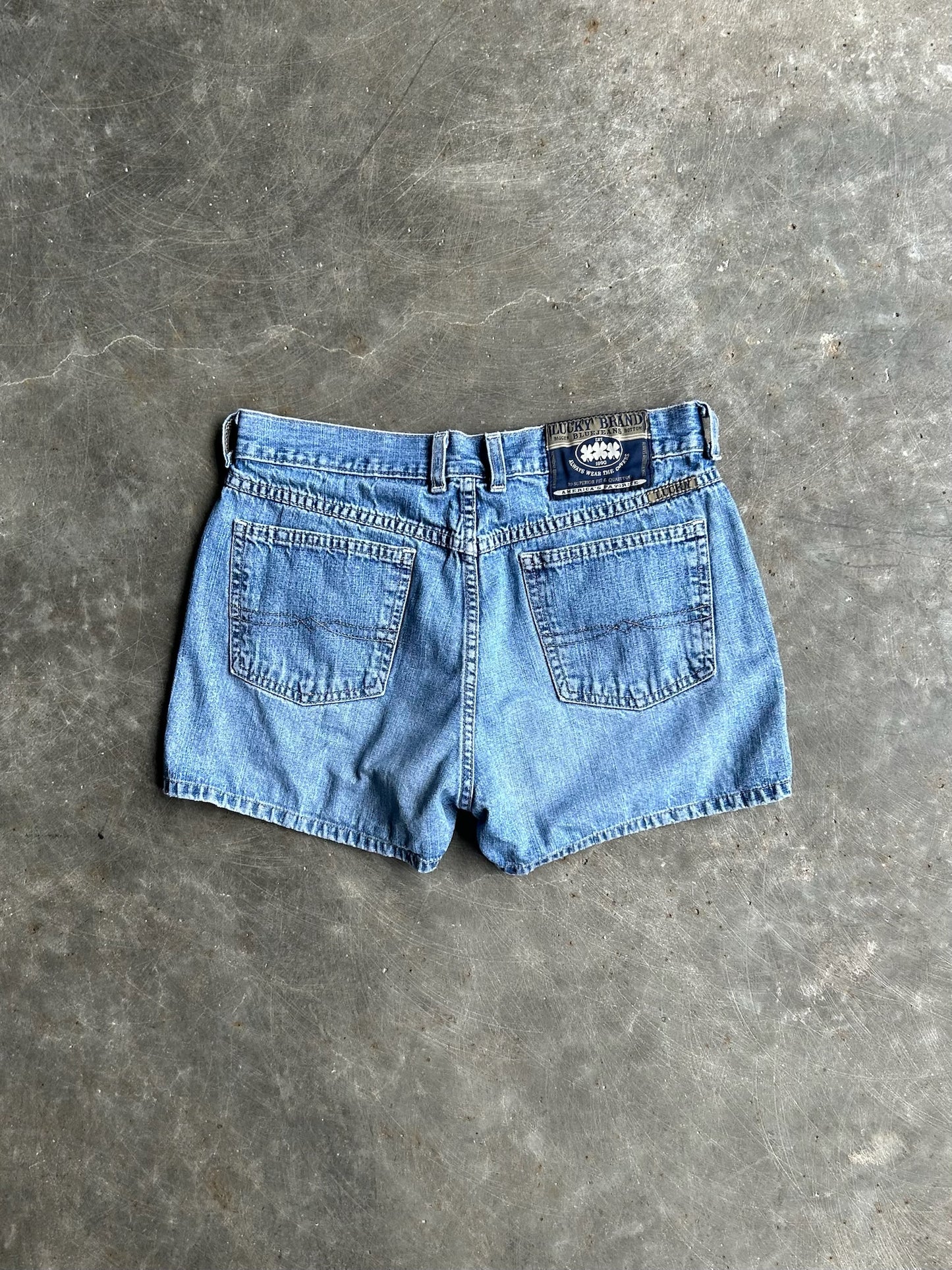 Vintage Faded Medium Wash Denim Lucky Brand Shorts - 29