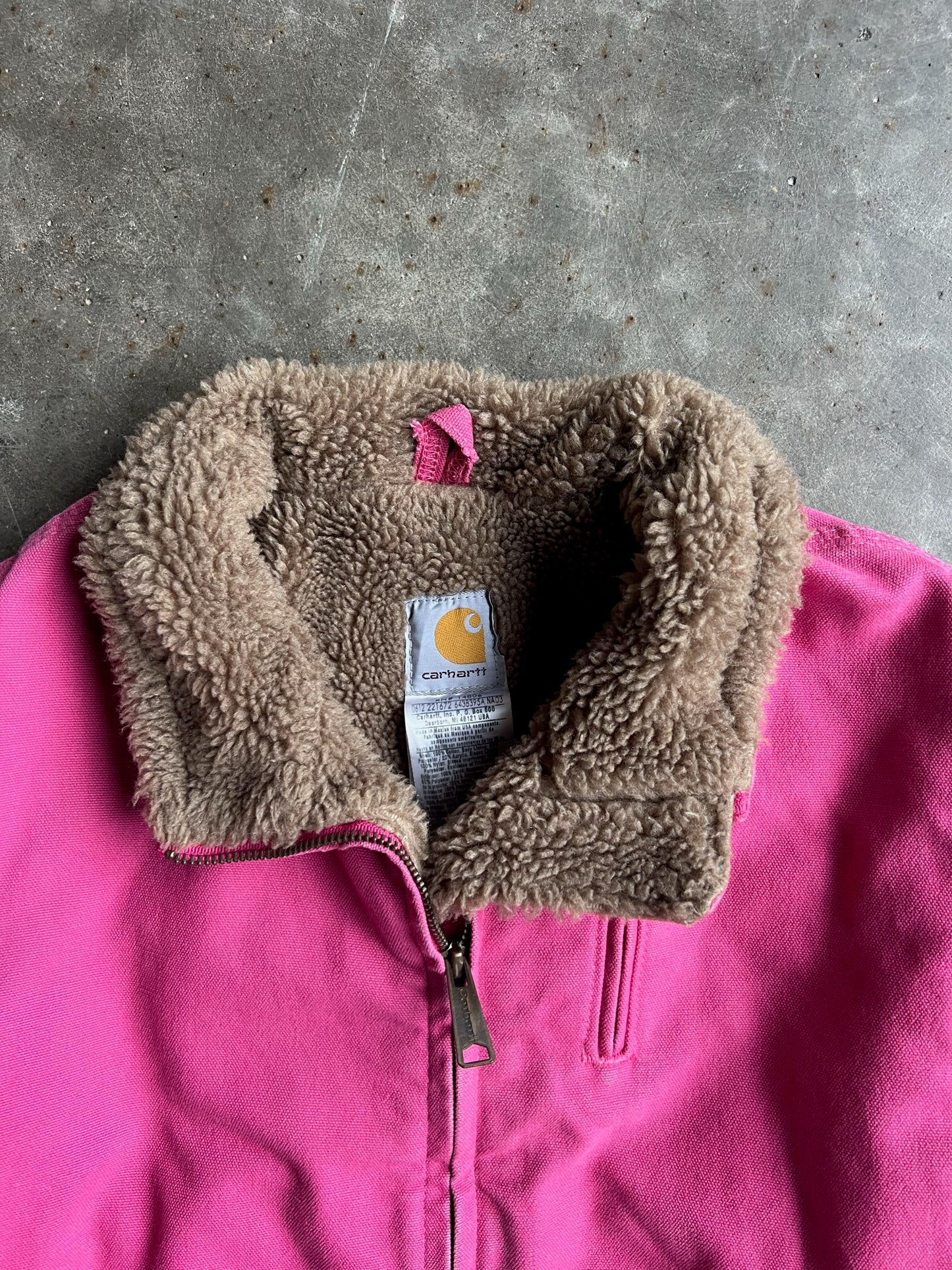 Vintage Hot Pink Fleeced Lined Carhartt Jacket - M