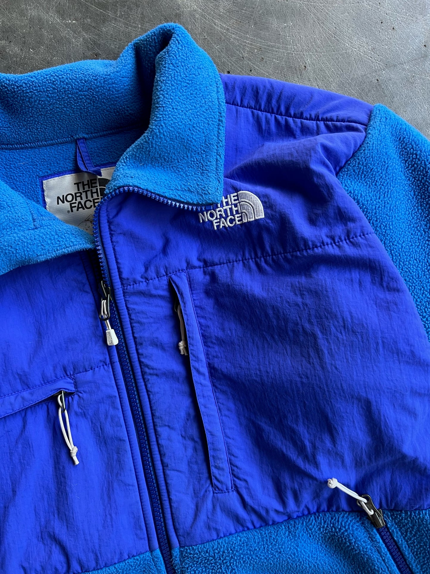 Vintage Blue Fleece North Face Zip Up - XL