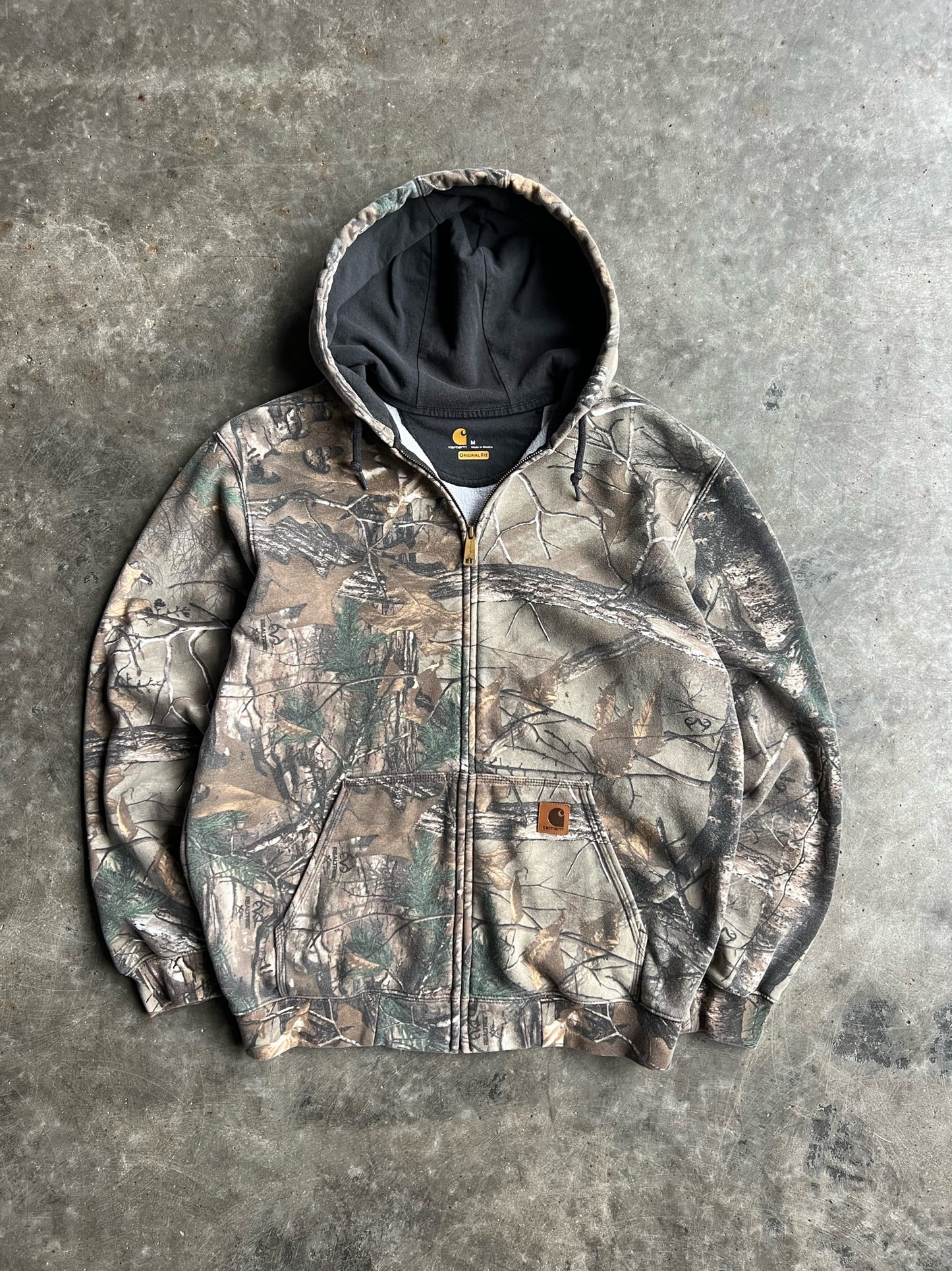 Realtree Camo Carhartt Zip Up Hoodie - L